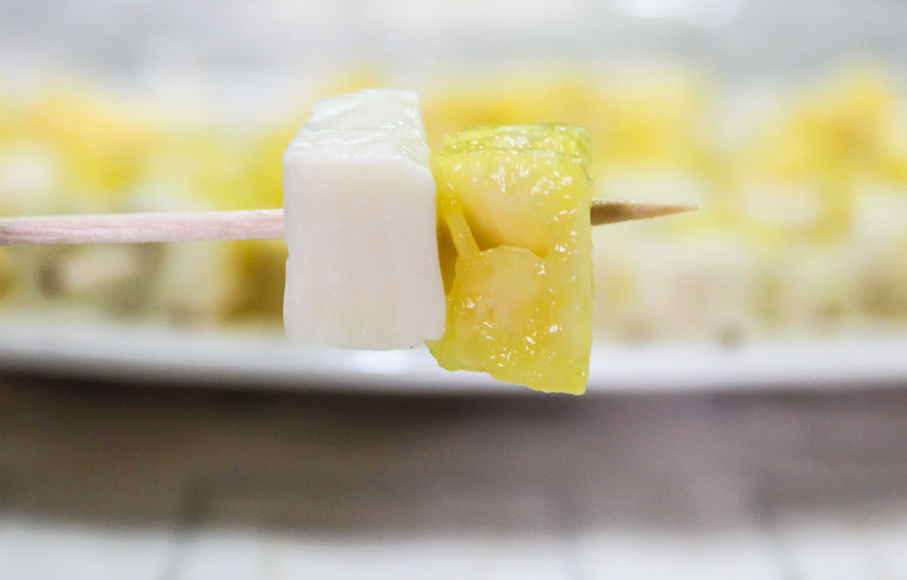 Pineapple And Cheese Skewers Recipe