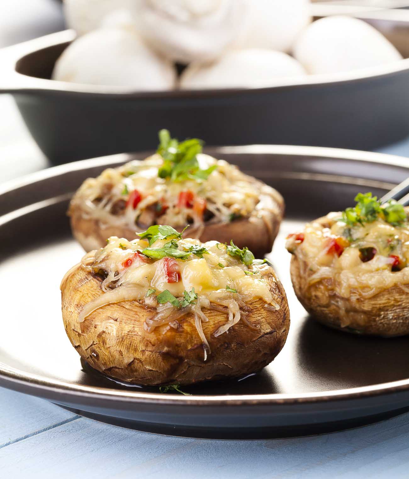 Baked Stuffed Mushrooms With Cheese Recipe