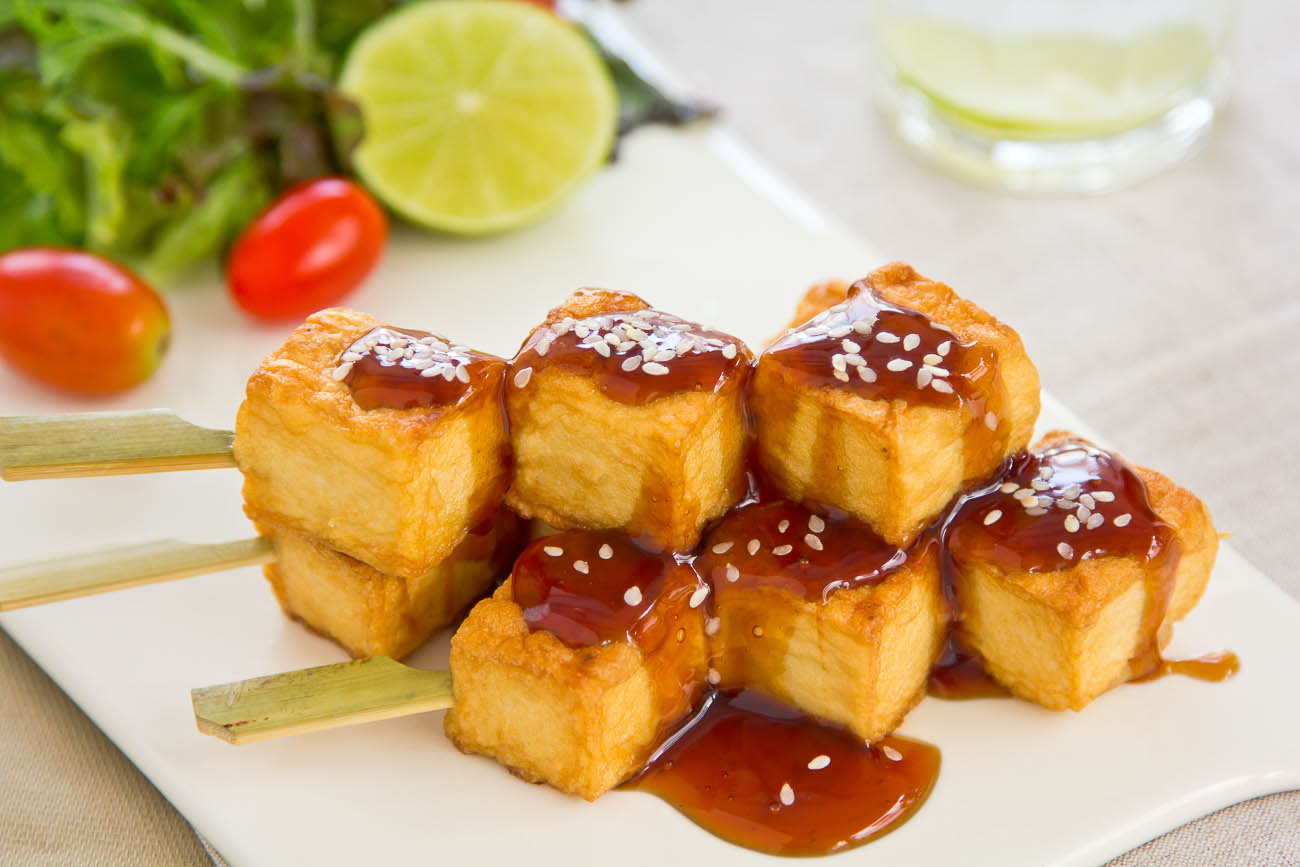 Grilled Tofu in Spicy Plum Barbecue Sauce
