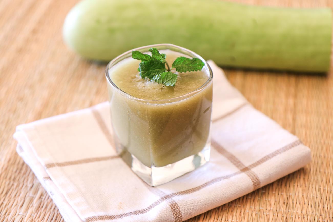 Bottle Gourd & Mint Vegetable Juice Recipe - Lauki Juice