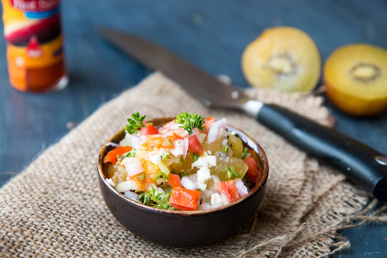 Spicy Kiwi Salsa Recipe with Feta Cheese