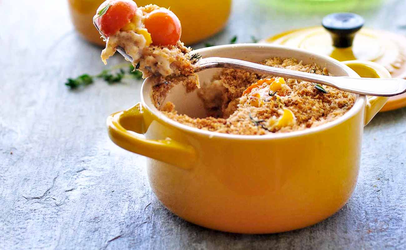 Tomato Corn Au Gratin Recipe