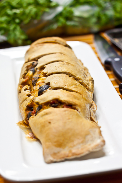 Whole Wheat Vegetarian Stromboli-4