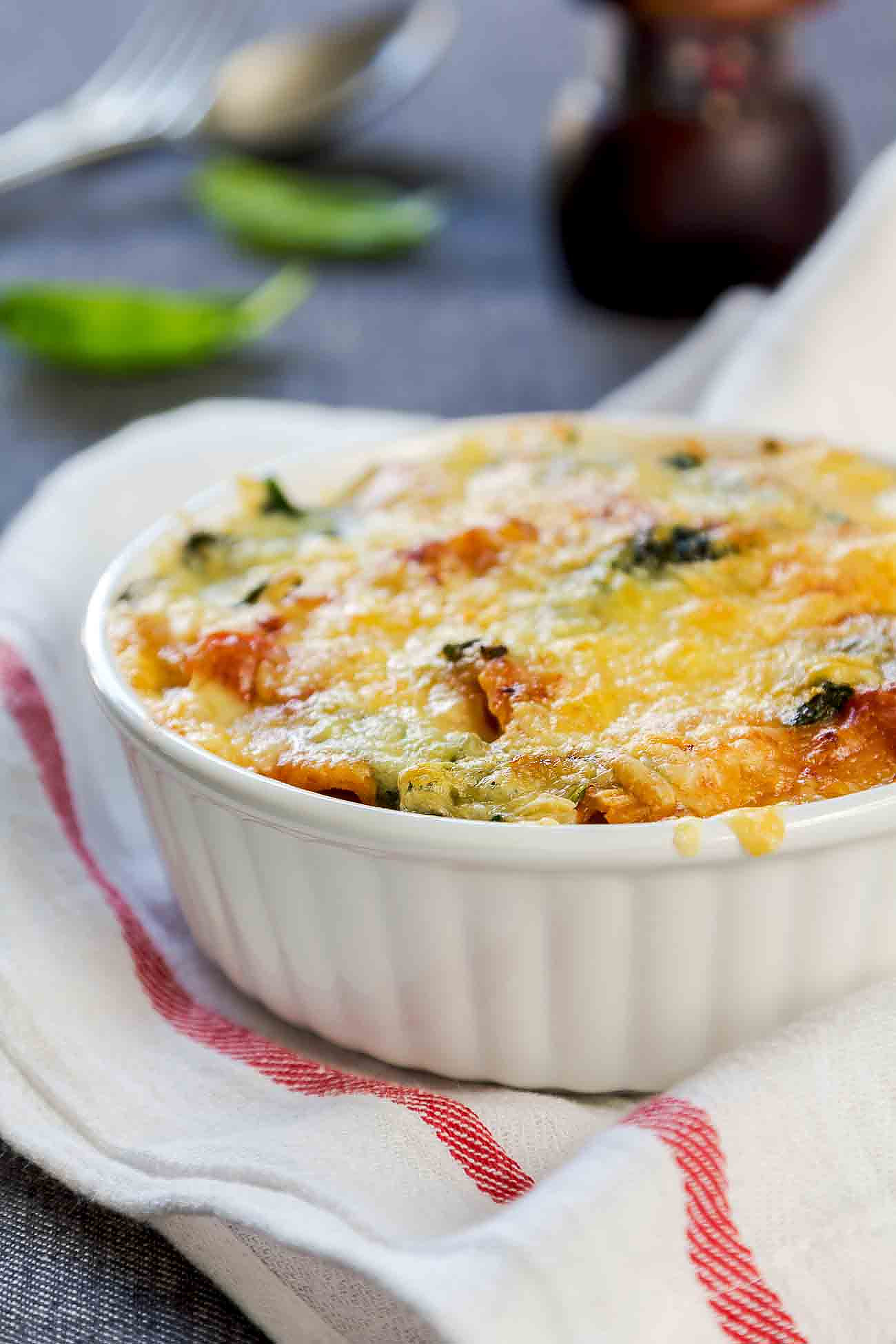 Baked Pasta Recipe with Paneer and Spinach