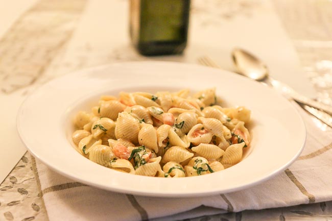 Conchiglie Al Forno Recipe with Carrots and Basil