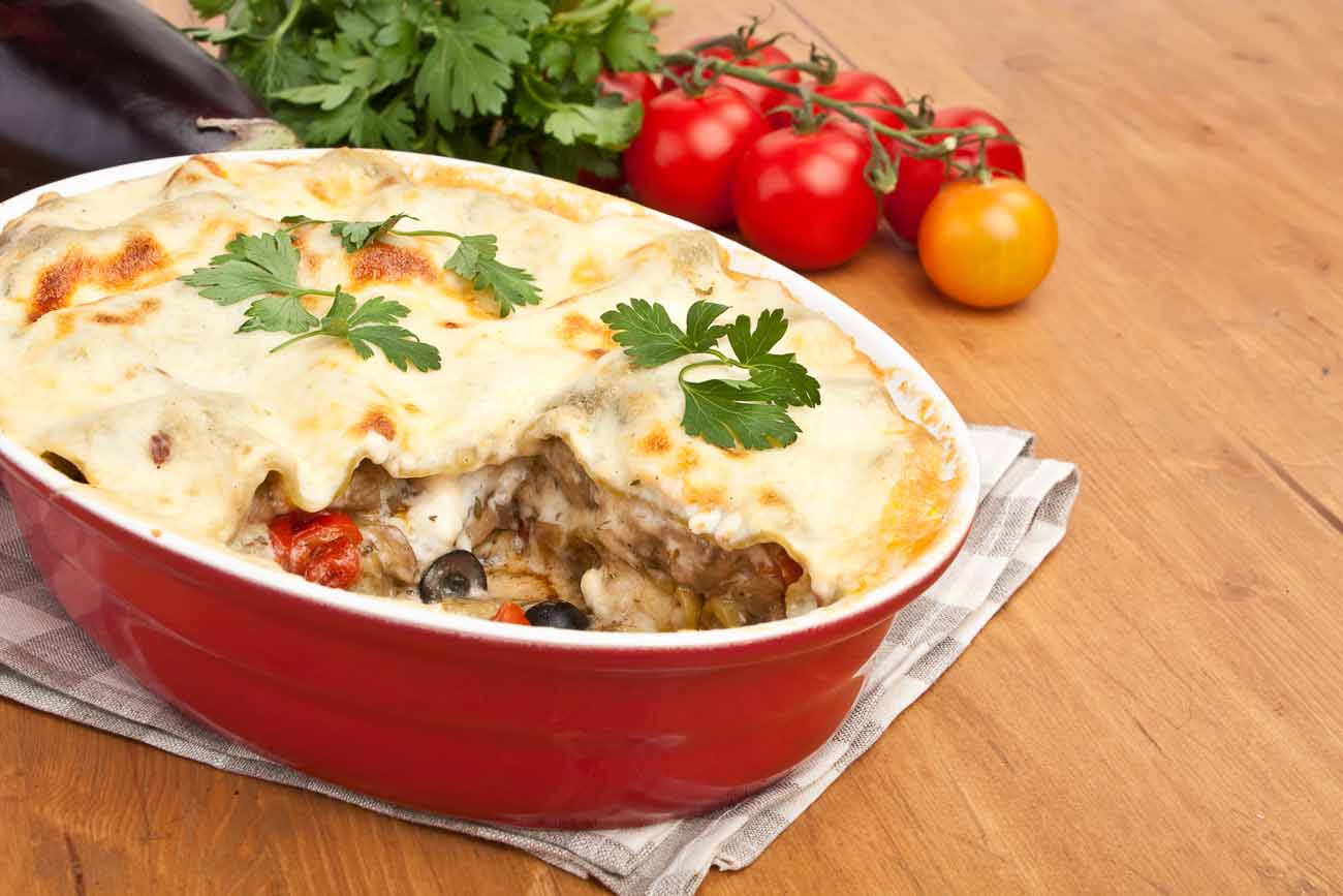 Roasted Eggplant & Olive Lasagna Recipe