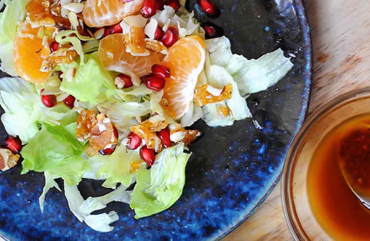 Orange And Pomegranate Salad Recipe With Candied Almonds