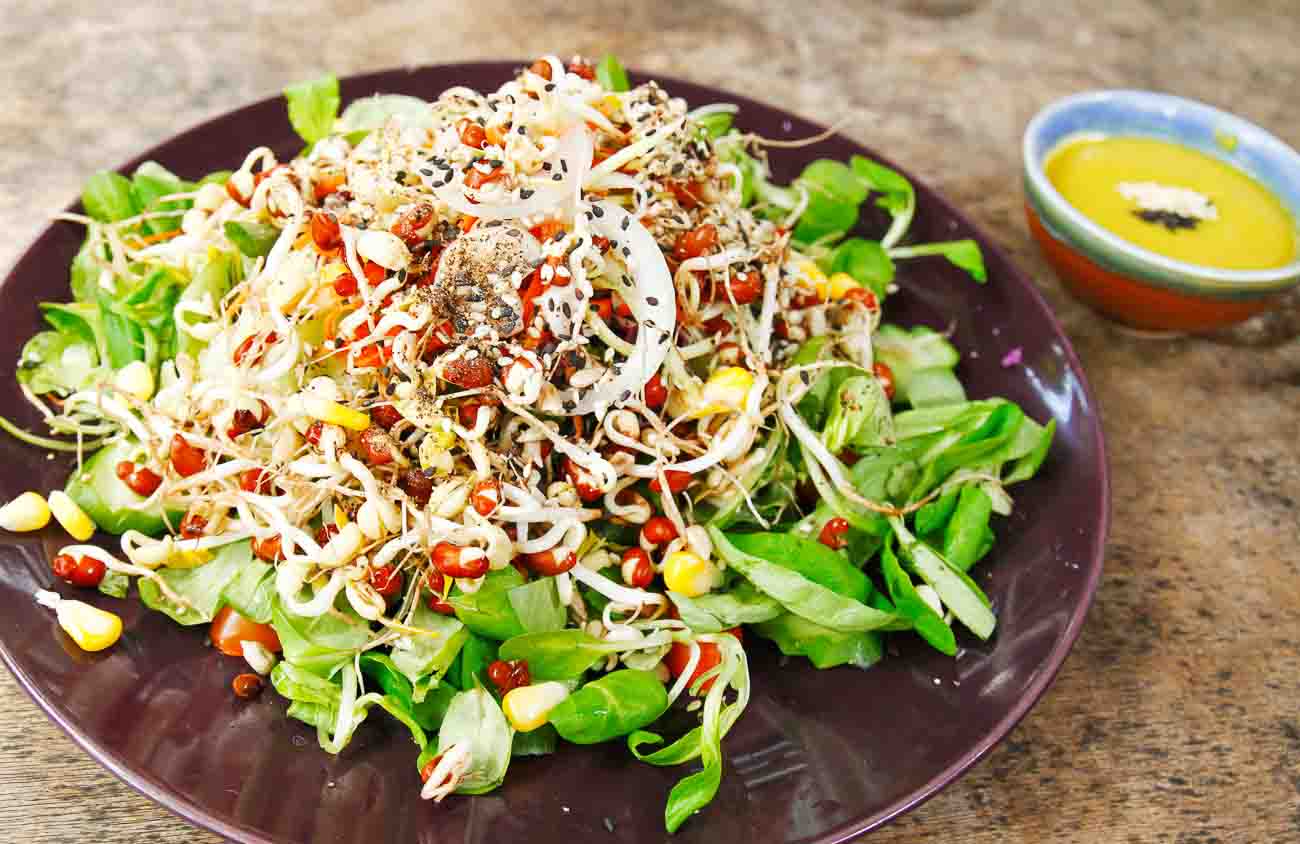 Asian Style Bean Sprout &amp; Corn Salad Recipe by Archana&#39;s Kitchen