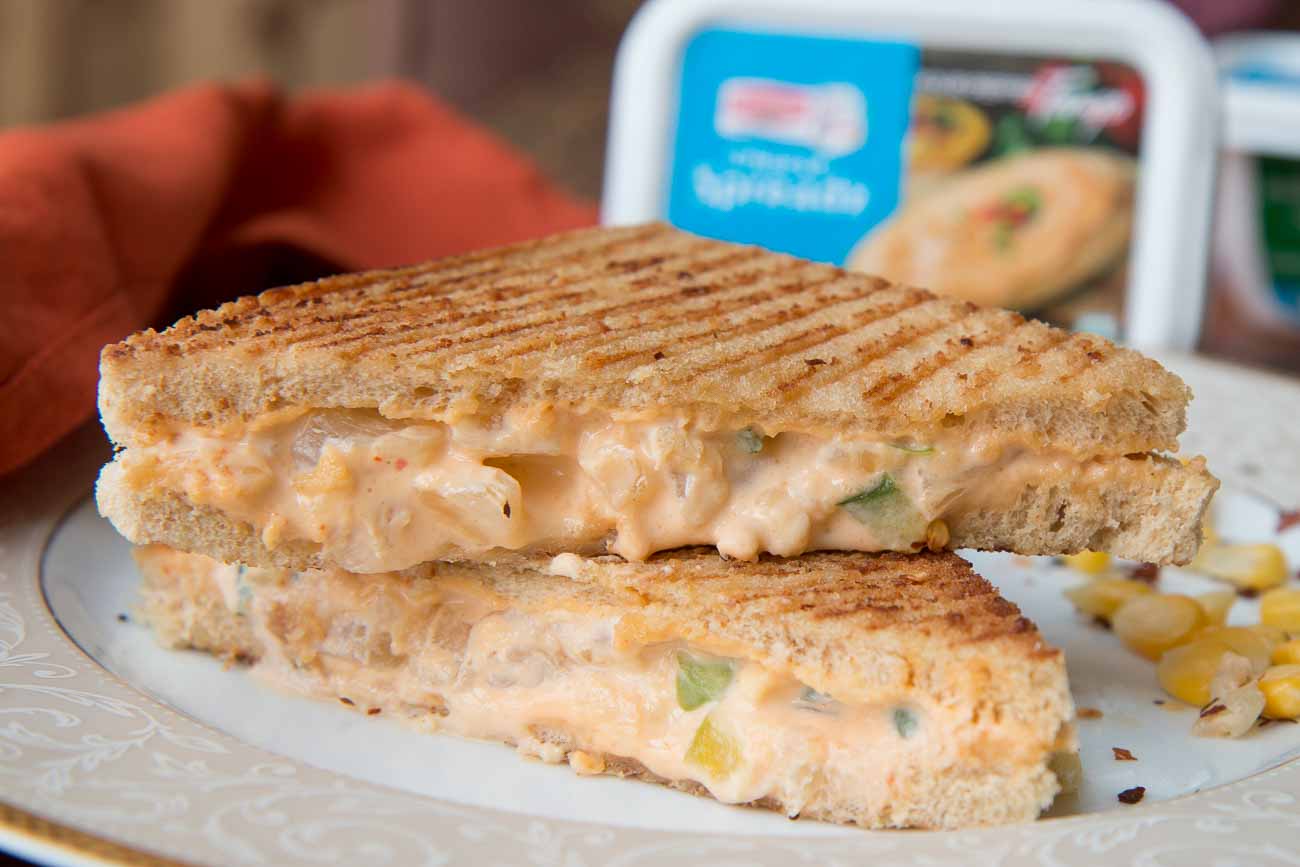 Grilled Paneer Pineapple Sandwich Recipe