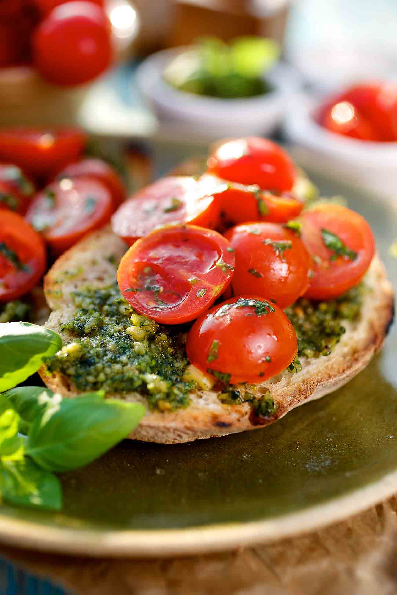 Broccoli Pesto Open Toast Recipe