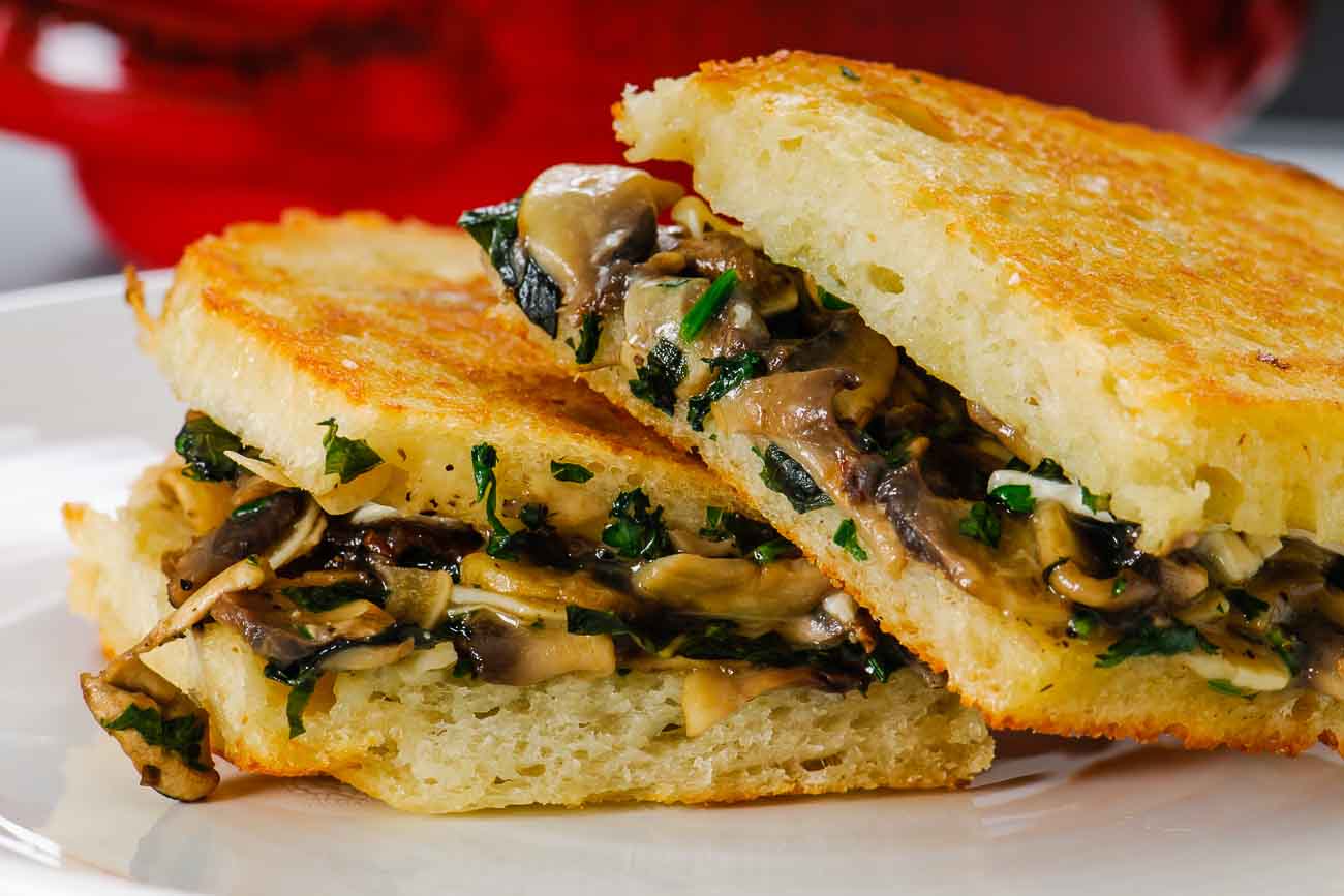 Grilled Mushroom Sandwich Recipe With Herbs by Archana&amp;#39;s Kitchen