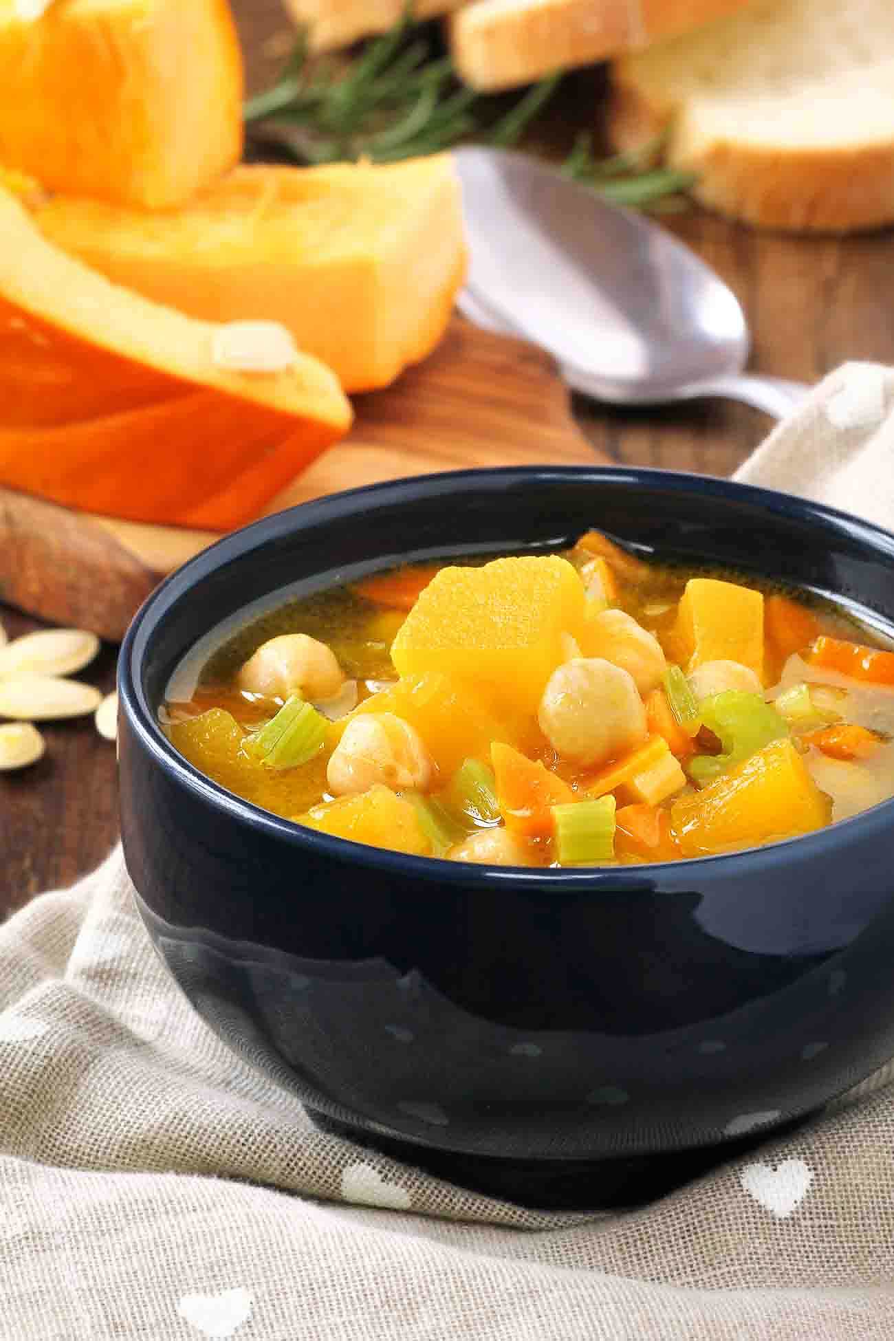 Vegetarian Pumpkin And Chickpea Soup Recipe