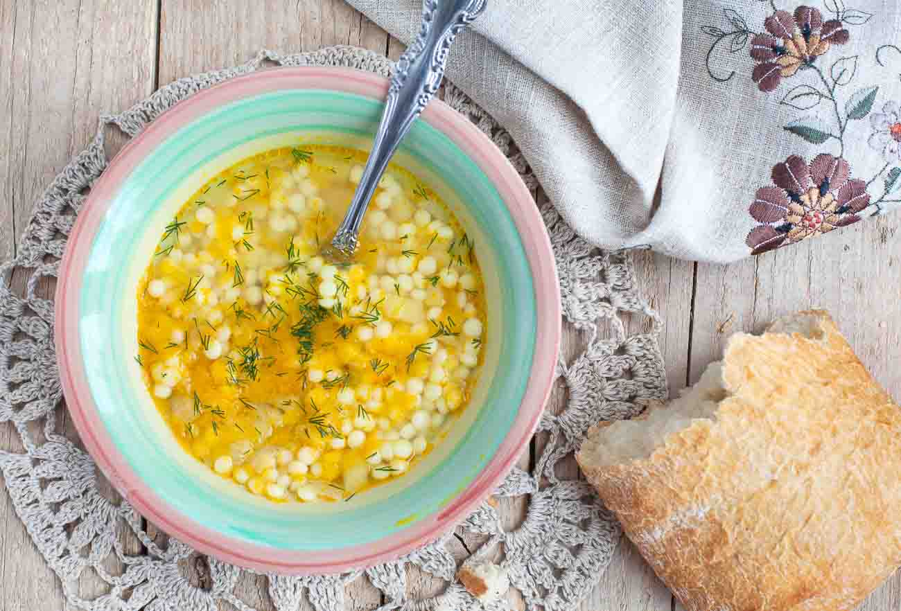 Israeli Couscous Minestrone Soup Recipe
