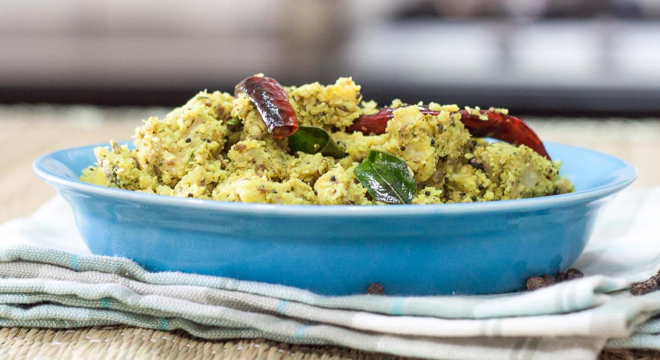 Chena Vazhakkai Erissery Recipe ( Yam Stir fry with Coconut & Spices)