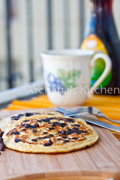 Whole Wheat Chocolate Chip Orange Pancakes