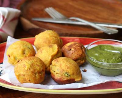 आलू बोंदा रेसिपी - Low Fat Aloo Bonda Recipe