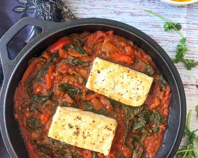 Herbed Tofu & Spinach In Tomato Basil Sauce Recipe