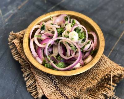 Pudina Pyaz Kachumber Salad Recipe - Mint & Onion Salad  