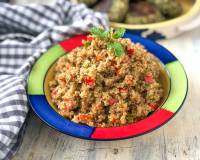 रोस्टेड बेल पेप्पर किनुआ रेसिपी - Roasted Bell Pepper Quinoa Recipe