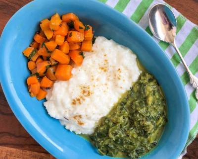 Baby & Toddler Meal Ideas: Curd Rice, Carrot Poriyal & Keerai Kootu