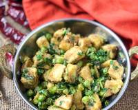 Kela Matar ki Sabzi Recipe - Raw Banana Green Peas Stir Fry