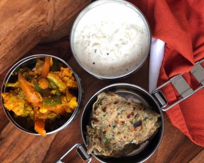 Lunch Box Ideas: Kadai Vegetable, Koki Roti And Lauki Raita