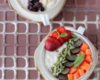 Meetha Daliya With Milk & Fruits Recipe - Broken Wheat Porridge
