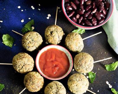 Healthy Veg Lollipop Recipe With Palak & Rajma