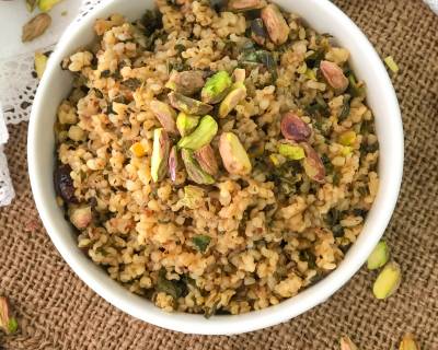 Pistachio & Cranberry Broken Wheat Pilaf Recipe 