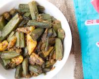 Aloo Bhindi Recipe Flavored With Mustard And Poppy Seeds