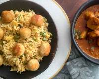 Motiya Chilman Pulao Recipe - Vegetable Rice Topped With Paneer Balls