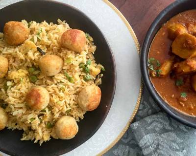 Motiya Chilman Pulao Recipe - Vegetable Rice Topped With Paneer Balls