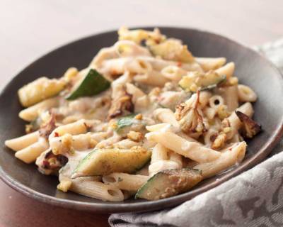 Penne Pasta Recipe In Creamy Cauliflower Sauce