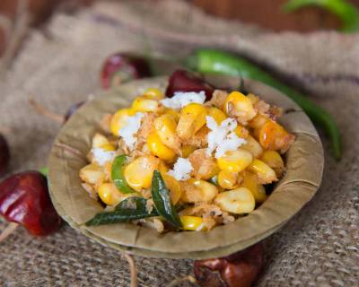 Makka Cholam Sundal Recipe (Spicy Sweet Corn Recipe)