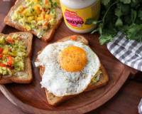Avocado Salsa Open Multigrain Toast With Fried Egg Recipe