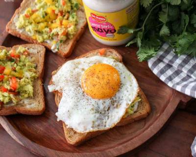 Avocado Salsa Open Multigrain Toast With Fried Egg Recipe