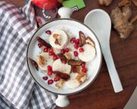 Spiced Coconut Oatmeal With Assorted Fruits Recipe