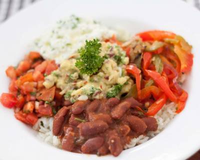 Red Bean Mexican Burrito Bowl Recipe - Roz Ka Khana With Figaro Olive Oil