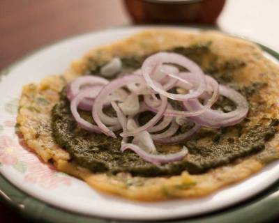 Besan Aur Pyaz Ka Cheela Recipe - Roz Ka Khana With Figaro Olive Oil