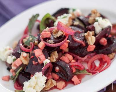 Warm Roasted Beet Salad Recipe - Roz Ka Khana With Figaro Olive Oil