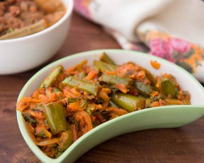 Long Brinjal Poriyal Masala Recipe - Green Baingan Sabzi