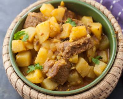 Kashmiri Style Mutton Gogji Syun Recipe - Mutton & Turnip