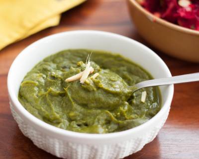 Uttaranchal Style Garwhali Kafuli Recipe (Spinach Curry) 