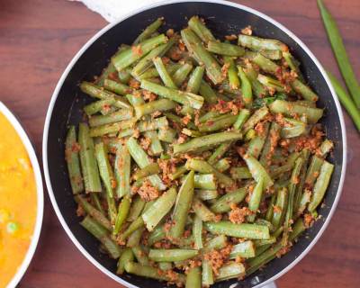 Gorikayi Palya Recipe - Karnataka Style Gawar Phali Sabzi 