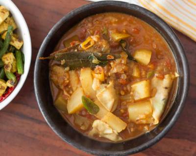 पापड़ एर डालना रेसिपी - Bengali Papad Curry Recipe 