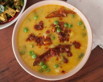 Sobji Diye Bhaja Muger Dal Recipe - Bengali Style Moong Dal with Winter Vegetables