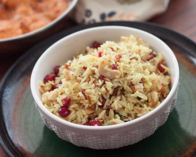 Kashmiri Style Modur Pulao With Pomegranate Recipe 