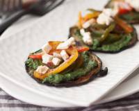 Grilled Eggplant With Spirulina Basil Pesto and Tofu Recipe