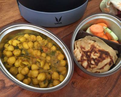 Office Lunch With Vaya : Chola Chana Masala, Tawa Paratha, Salad