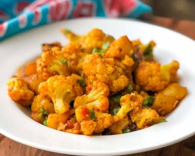 Aloo Gobi Sabzi Recipe - Spicy Potato Cauliflower Sabzi